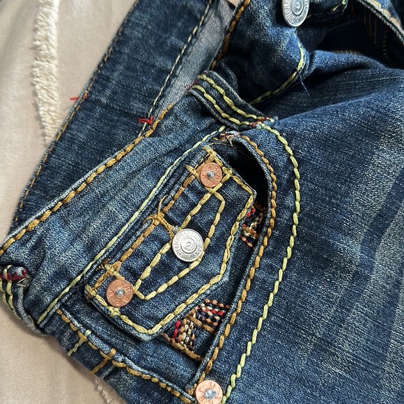 True Religion Jeans with yellow and red stitching - Picture 2 of 8